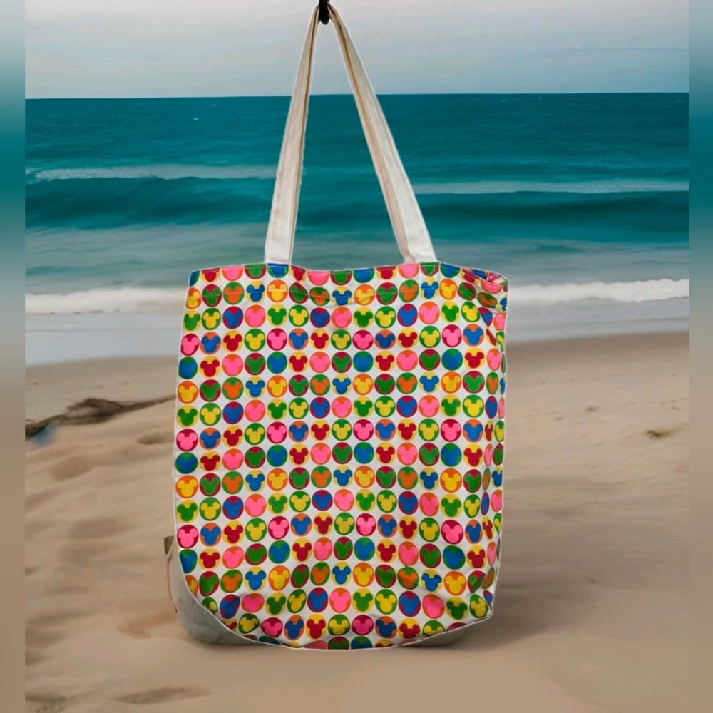 Disney Pink and Green Geometric Tote Bag